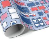 切手のプリント ラッピングペーパー (ロールコーナー)