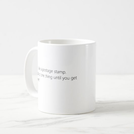 切手の引用文Magのようおもしろいである コーヒーマグカップ (正面左)