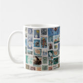 切手の海- コーヒーマグカップ (左)