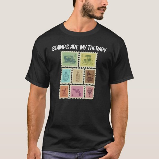 切手カッコいい女子男性へ切手P回収 Tシャツ (正面)