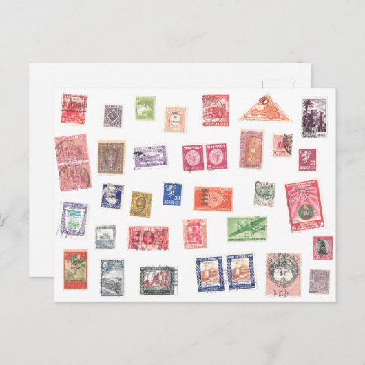 切手コレクションはがき ポストカード (正面/裏面)