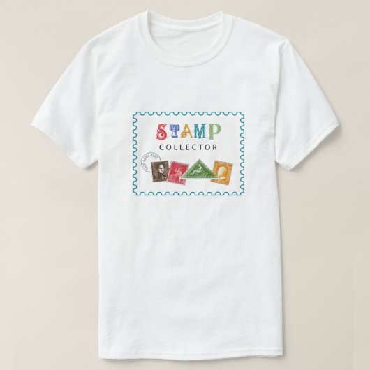 切手コレクター Tシャツ (デザイン正面)