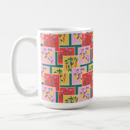 切手スペインの切手 コーヒーマグカップ (左)