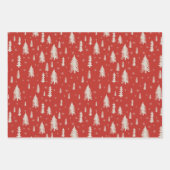 切手パーソナライズされたと松の木のドードル ラッピングペーパーシート (正面2)