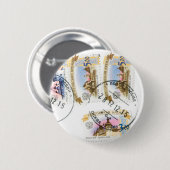 切手ロシアの切手 缶バッジ (正面&裏面)