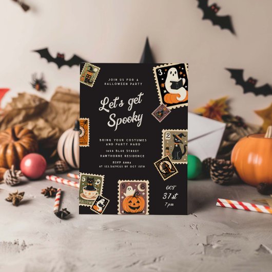 切手不気味ハローウィンパーティ 招待状