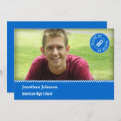 切手写エレガント真卒業発表 招待状 (正面/裏面)