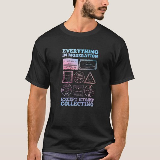 切手収集趣味 Tシャツ (正面)