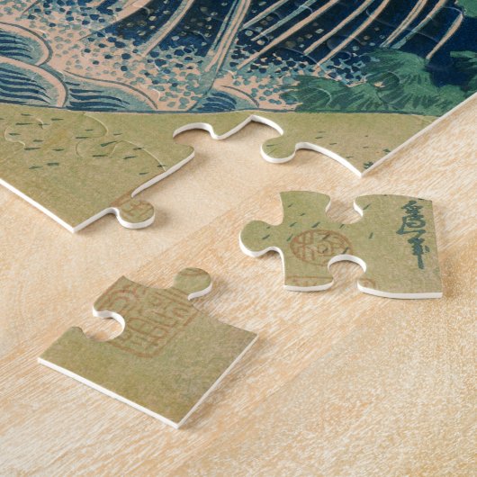 切振の滝を巡礼者山黒神 ジグソーパズル (側面)