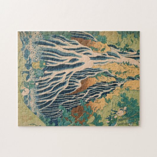 切振の滝を巡礼者山黒神 ジグソーパズル (横)