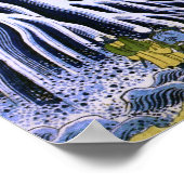 切振の滝北斎日本のファインアート ポスター (角)