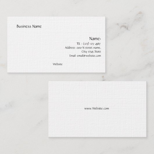 切断されたシンプル名刺 名刺 (正面/裏面)