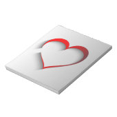 切断されたハート ノートパッド (回転)