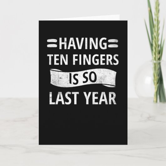 切断された指の回復ギフト 切断指 障害者 カード (正面)