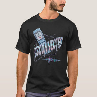 切断されたY2Kフリップフォン別れの憂鬱ヴィンテージTシャツ Tシャツ