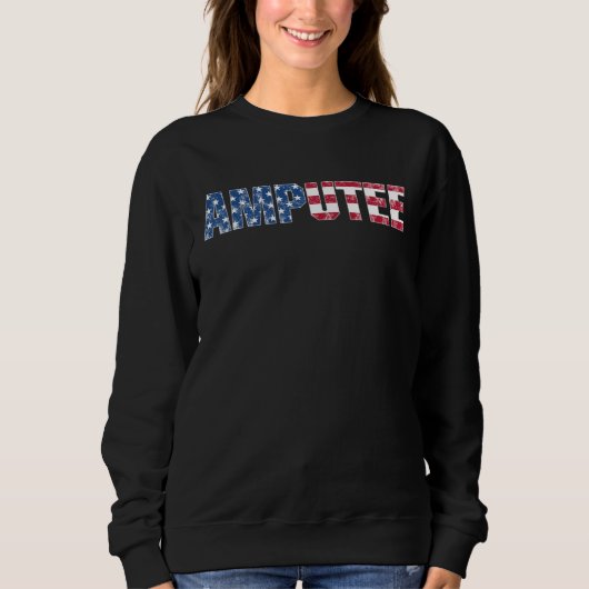 切断のユーモア フラグ 足 腕 面白い回復ギフト スウェットシャツ (正面)