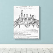 切断の楽器、「De」からのイラストレーション キャンバスプリント (インサイチュ (ウッドフロア))