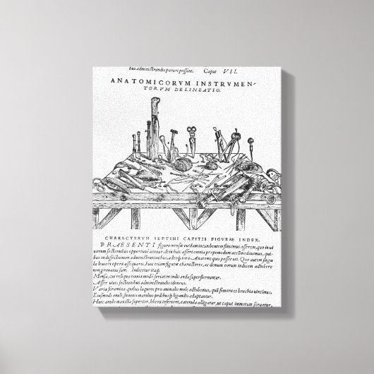 切断の楽器、「De」からのイラストレーション キャンバスプリント (正面)