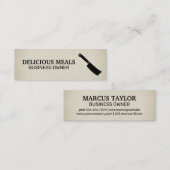 切断ナイフのアイコン スキニー名刺 (正面/裏面)