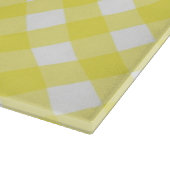 切断ボード – 格子上の黄色い《植物》百日草 カッティングボード (角)