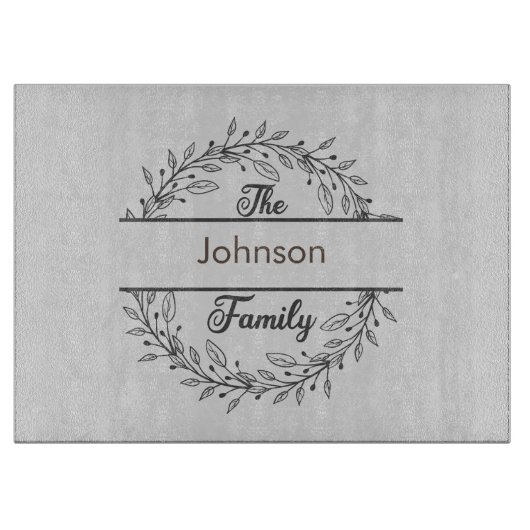 切断モノグラムの板 カッティングボード (正面)