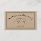 切断豚素朴肉店の黒板 名刺 (正面)