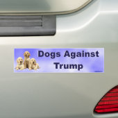 切札に対する犬 バンパーステッカー (車上)