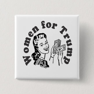 切札のための女性-お金のドルドナルド 缶バッジ