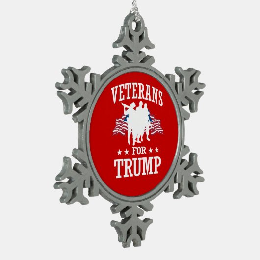 切札のための退役軍人 スノーフレークピューターオーナメント (左)