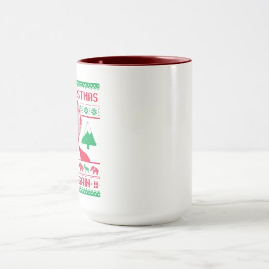 切札のクリスマスのセーター-クリスマスに素晴らしいAgaを作って下さい マグカップ (中央)