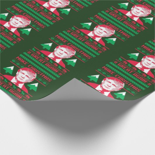切札のクリスマスのセーター-クリスマスに素晴らしいAgaを作って下さい ラッピングペーパー (角)