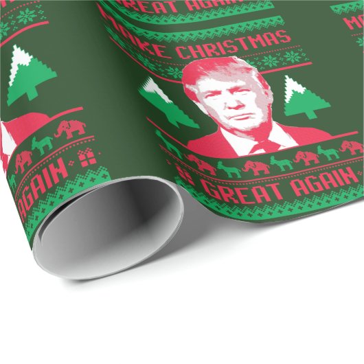 切札のクリスマスのセーター-クリスマスに素晴らしいAgaを作って下さい ラッピングペーパー (ロールコーナー)