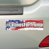 切札のバンパーステッカーのための#LatinosForTrumpのラテンアメリカ人 バンパーステッカー (車上)