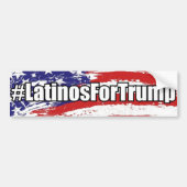 切札のバンパーステッカーのための#LatinosForTrumpのラテンアメリカ人 バンパーステッカー (正面)