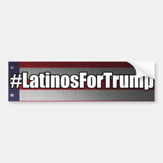 切札のバンパーステッカーのための#LatinosForTrumpのラテンアメリカ人 バンパーステッカー (正面)