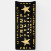 切札のペニーのゴールド・トーンの勝利Biglyのカスタムメッセージ 横断幕 (縦)