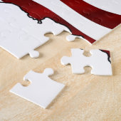 切札の大統領米国市民米国アメリカの旗 ジグソーパズル (側面)