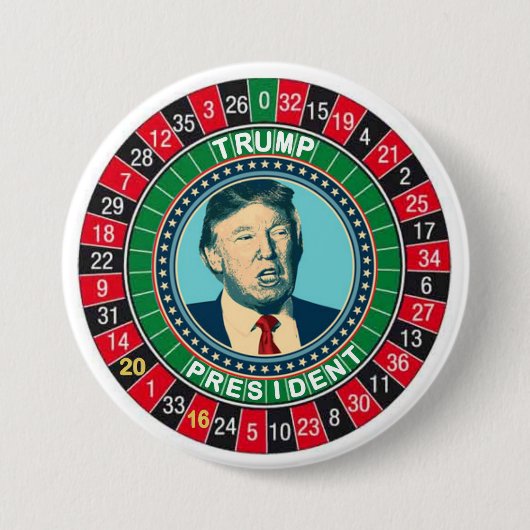 切札の大統領 缶バッジ (正面)