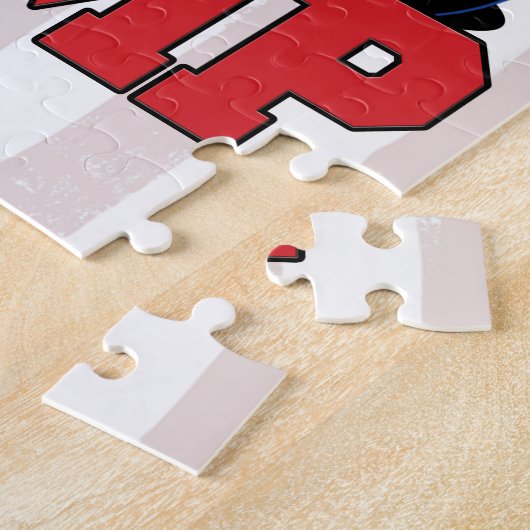 切札の愛国心が強い大統領のためのMotorcycleバイクもしくは自転車に乗る人 ジグソーパズル (側面)