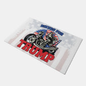 切札の愛国心が強い大統領のためのMotorcycleバイクもしくは自転車に乗る人 ドアマット (アングル)