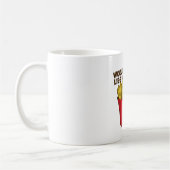 切札の揚げ物のおもしろいな切札 コーヒーマグカップ (左)