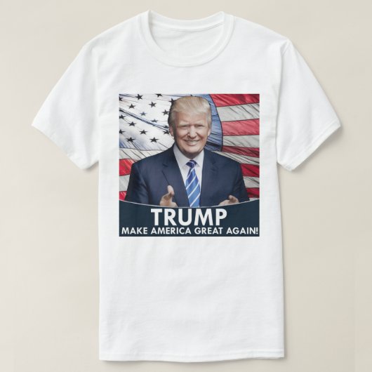 切札の米国旗 Tシャツ (デザイン正面)