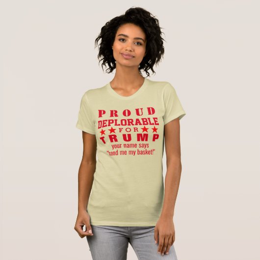 切札の誇りを持ったで嘆かわしく赤い#basketofdeplorables tシャツ (正面フル)