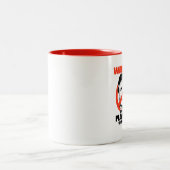 切札の警告は-よく遊びません ツートーンマグカップ (中央)