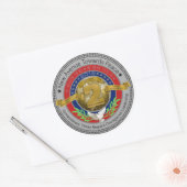 切札の金2の平和頂上 ラウンドシール (封筒)