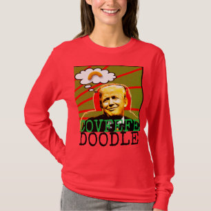 切札のCovfefeの落書きの醜いクリスマスのセーター、女性 Tシャツ
