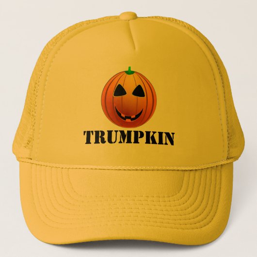 切札のTrumpkinのおもしろいなカボチャハロウィン キャップ (正面)