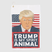 切札はおもしろいな私の精神動物です ゴルフタオル (正面)