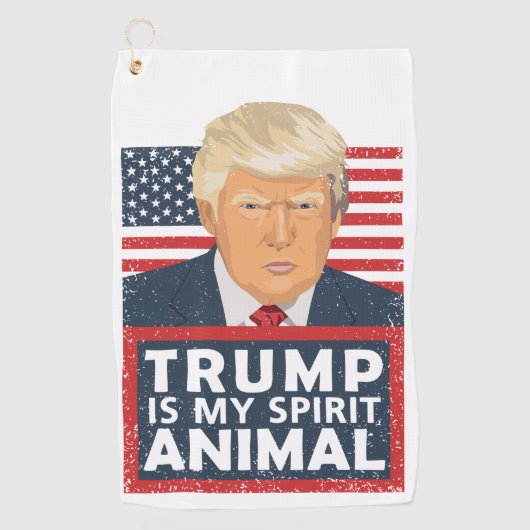 切札はおもしろいな私の精神動物です ゴルフタオル (正面)