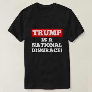 切札は国民の不名誉の黒のTシャツです Tシャツ